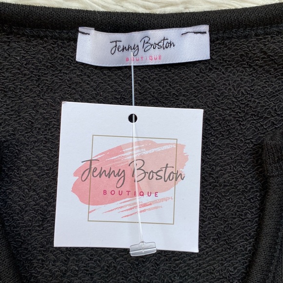 Jenny Boston Catch You L8er Crewneck Sweatshirt π Black - Picture 12 of 14